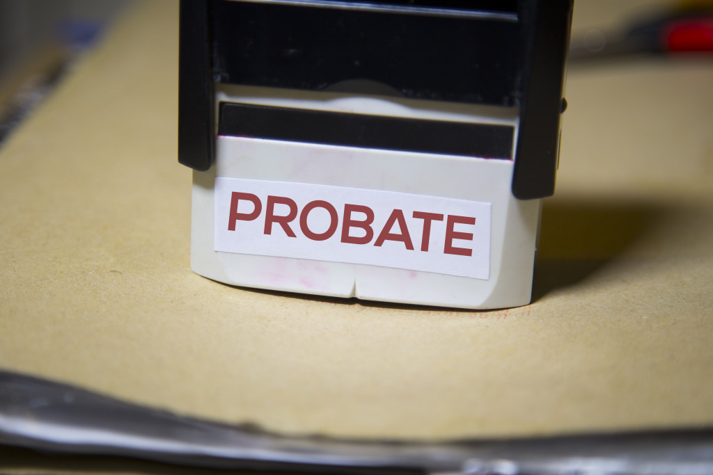a stamp with the word "probate" on it